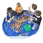 Play rug 150 cm / Storage bag - Blue